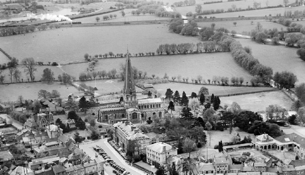 All Saints from the air - looking south